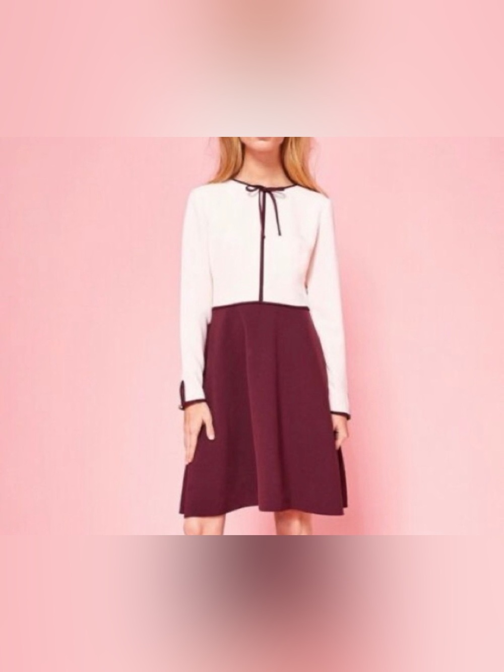 Nwot Ted Baker Loozy Tie Neck Dress size 3 USA 8